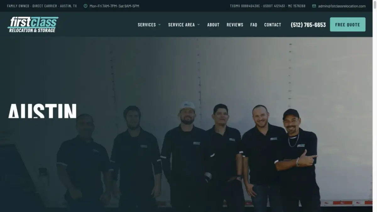home 37 First Class Relocation website