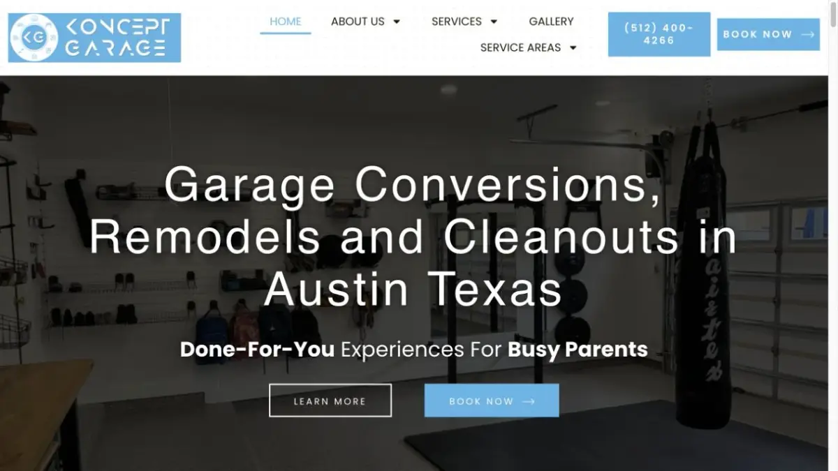 home 38 Koncept Garage website